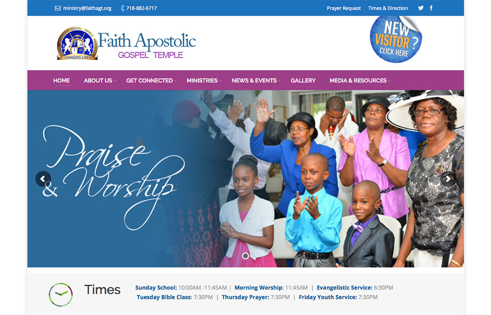 Welcome to our New Church Website